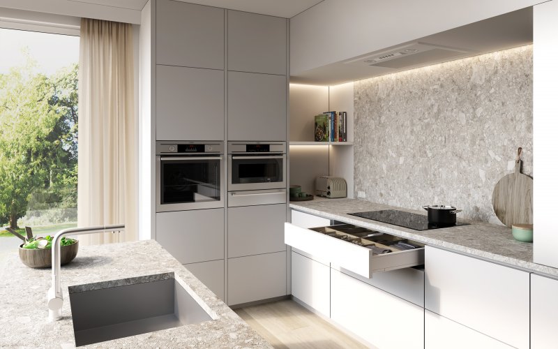 Design keuken met Orgalux